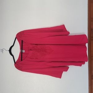 Size two x brand new with tags catherine's maggie barnes hot pink peasant blouse